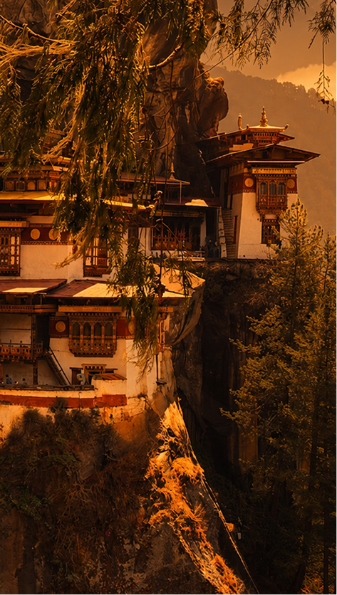 Majestic Tiger Nest Monastery Paro Taktsang cliff side